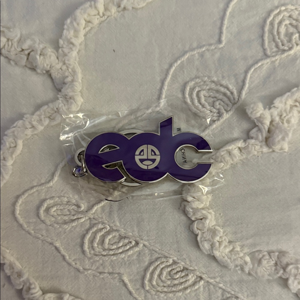 EDC Purple Logo Keychain